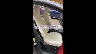 How Do I Put on the Tesla Model Y White Seat Covers and Refresh the Seats? #follow #usa #freesoo