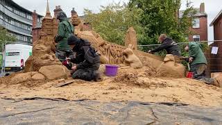 Campus icons sand sculpture