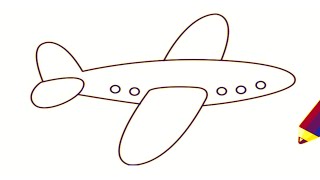 How to Draw a Aeroplane Easy step by step | Aeroplane Drawing Tutorial | Easy drawing | hand drawing