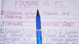 Difference between firmware and OS|firmware vs operating system|firmware versus OS in hindi.