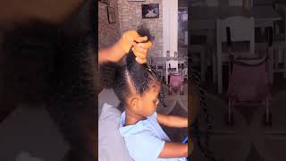 Cute and trending kids hairstyle on natural hair 🤩 Kids hairstyles 😻