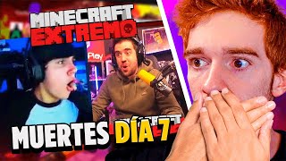 REACCIÓN A TODAS LAS MUERTES en MINECRAFT EXTREMO DIA #7