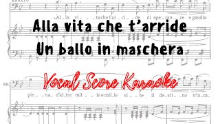 Alla vita che t'arride Vocal score / Karaoke Un ballo in maschera