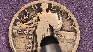 US 1930 Quarters Standing Liberty - Big D video