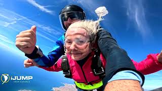 Sabine First Skydive! Tandem Jump from 10000 feet at iJump Gran Canaria