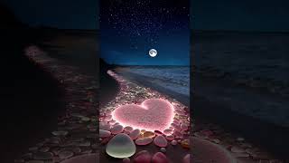 Dreamy #relaxing #moon #fullmoon #beach #night #sea #ocean #midnight #moonlight #dream #waves #love