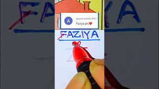 FAZIYA  Name Logo Design #trending #art #logo #viral #youtubeshorts #shorts