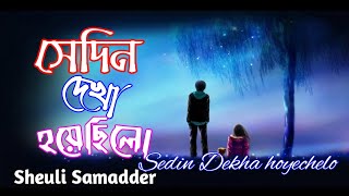 সেদিন দেখা হয়ে ছিলো || Shedin Dekha Hoye Chilo    with lyrics bangla Video,Romantic sad songs