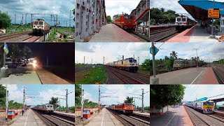 Dangerous 130🚂 WAP-7 WAP-5 WAP-4  LHB & ICF Trains Back to Back Crossing ER Indian Railways