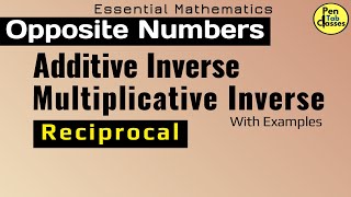 Additive & Multiplicative Inverse | Reciprocal Number #maths