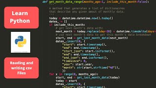 Python programming for beginners: Reading and writing CSV files