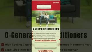 OGENERAL AIR CONDITIONERS  UNMATCHED PERFORMANCE #ogeneralac #sales   #chennai