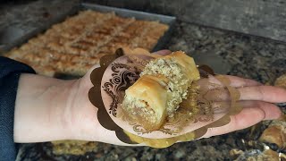 بقلاوة بعجينة الفيلو🥧🍯 اول وصفات حلويات العيد طلبية 120 حبة ❤️