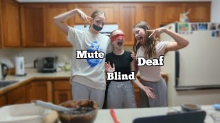 CHAOTIC Mute, Blind, and deaf BAKING CHALLENGE ✨😘⭐