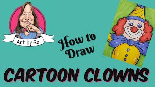 How to Draw a Cartoon Clown with Markers (ATC)