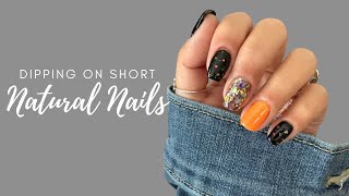 Dip Powder on Short Natural Nails | Halloween Nails | All Powdered Up