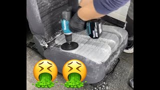 DEEP CLEANING DISASTER SEATS! #shorts #asmr #trending