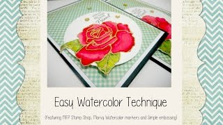 Water coloring for Beginners: Using Watercolors and Embossing for a Stain glass Technique