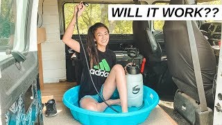 Solo Female VAN LIFE: New Shower Setup 🛁🚿