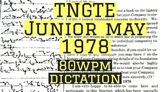 Shorthand Dictation 80wpm TN May 1978  Steno Dictation 80wpm Dictation