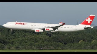 (Rate in the Comments) Swiss A340 Emergency Butter Landing #swiss001landings