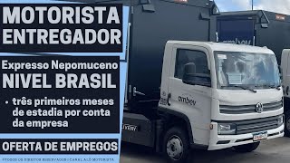 [PEGA DE OUTROS ESTADOS] - VAGAS PARA MOTORISTA ENTREGADOR - Expresso Nepomuceno