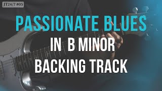 Slow Passionate Blues in B Minor - Guitar Backing Jam Track