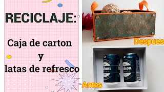 ▶️Como RECICLAR unas LATAS de refresco y una CAJA de carton