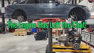 Removing the engine and transmission on my 2013 Audi A6!