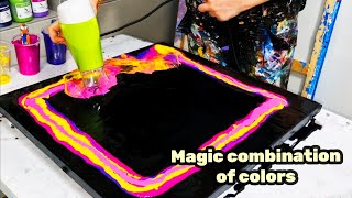 Learning fluid painting and pouring acrylic in 5 minutes! - Fluid Art