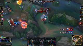 86 SKT T1 Faker Xerath awesome quadrakill, KR LOL Highlight