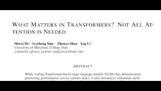 What Matters in Transformers? Not All Attention is Needed