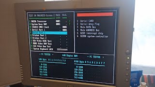 Демонстрация работы с исправной материнской платой 1988 г. выпуска..