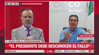 Capitanich: Alberto Fernández debe desconocer el fallo de la Corte Suprema