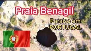 Praia Benagil mais bonita de Portugal e do mundo. viajando toda a Europa de Doblò motohome