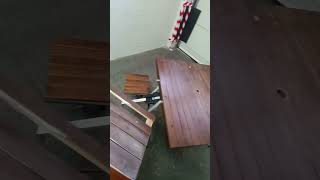 RESTAURAR mesa de madera #viral #shortvideo #shorts #short #camping  SUSCRÍBETE A MI CANAL