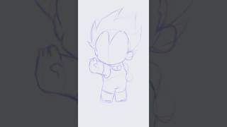 Drawing Cute Goku 😍😍 #shorts #arttutorial #artchallenge #procreate