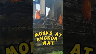 MONKS AT ANGKOR WAT, CAMBODIA. #shorts