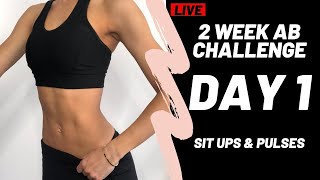 ABS IN 2 WEEKS | DAY 1 | WORKOUT #WithMe CHALLENGE