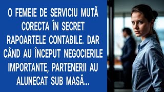 O femeie de serviciu mută, corecta în secret rapoartele contabile.Dar când au început negocierile...