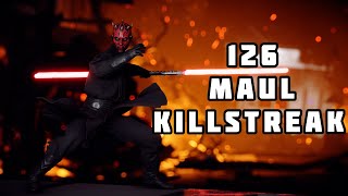 Star Wars battlefront 2: 126 Darth Maul killstreak on (Yavin 4)