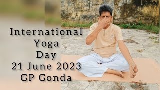 International Yoga Day at GP Gonda by Principal, Teachers, Staff and Students I 21June I Diploma