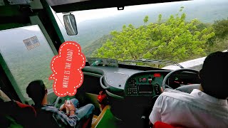 Volvo Bus Driving at most Steepest Descending Ghat Road in India.