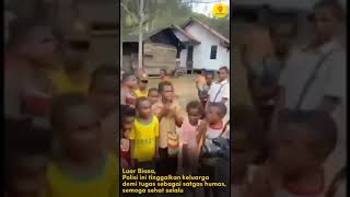 Bermodalkan Kamera, Polisi Masuki Zona Merah demi Pengobatan Gratis dan Berbagi sembako di papua