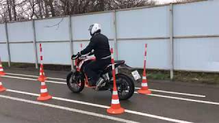 Экзамен категория "А" на KTM Duke 200 - 2 часть