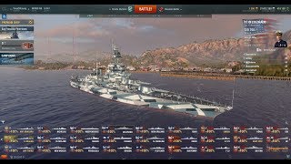 World of Warships Gameplay #17 - USS Colorado - Dog Fight with 2 König