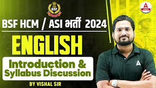 BSF HCM and ASI English Complete Syllabus | BSF HCM and ASI Vacancy 2024 | BSF 2024 | By Vishal Sir