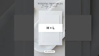 Gorgeous Wedding Printable Belly Band Template | Canva Customizable Stationery Add-On