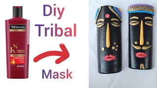 Diy Tribal Mask/Diy Home Decor/ Tribal Mask From Waste Material #wallhanging#clayart#claycrafts