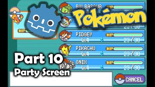 Make a Pokemon Game in Godot - Party Screen (#10)